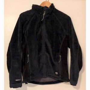 Mountain hardware fleece zip up jacket black